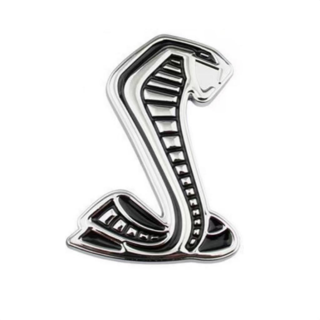 3D Metal Cobra Logo Sticker Car Front Grille Badge Body Fender Rear Trunk Emblem Decal Decor Accessories