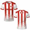 T-shirt da Calcio con Stampa Emblema Bandiera del Canada Maglia Traspirante per Allenamento all'Aperto Magliette Estive Sportive Casual Asciugatura Rapida Girocollo
