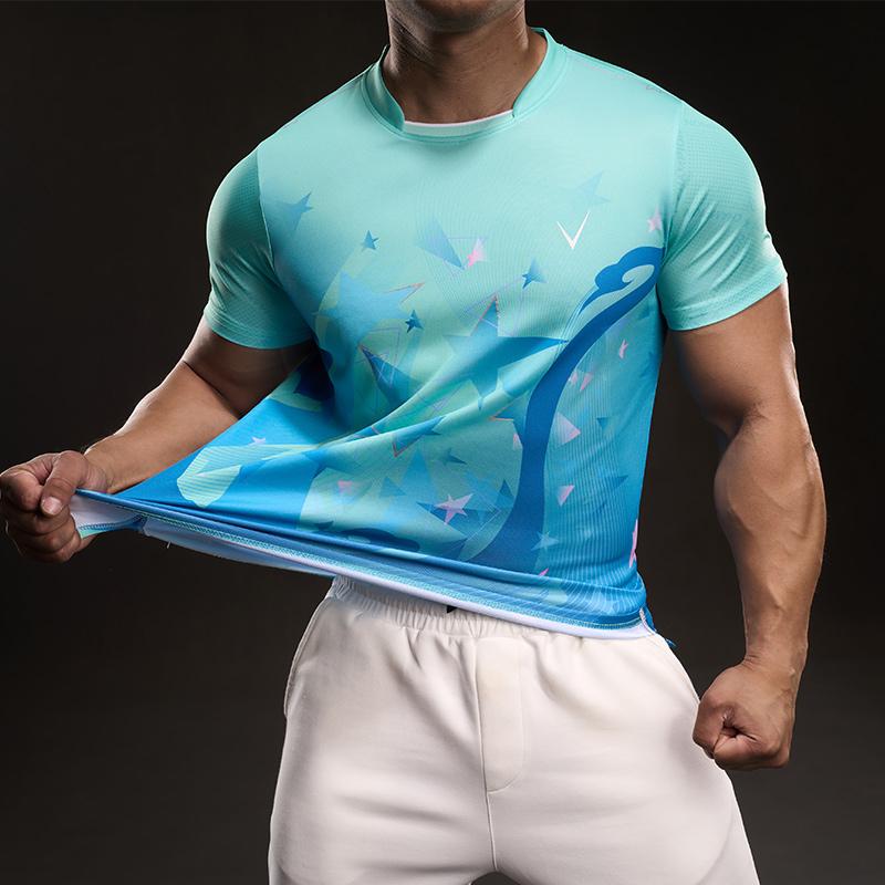 

Летняя спортивная футболка с принтом звезд в стиле кэжуал, с коротким рукавом, модная, приталенная, эластичная, для фитнеса и активного отдыха M зелёный