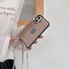 Mirror Crossbody Rope Phone Case for IPhone 16 15 Plus 14 13 12 11 Pro Max X XR 7 8 Wallet with Card Holder Leather Flip Cover