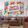 2D flat design, 1 piece packaging, includes a birthday celebration balloon, designed as a photo background decoration.