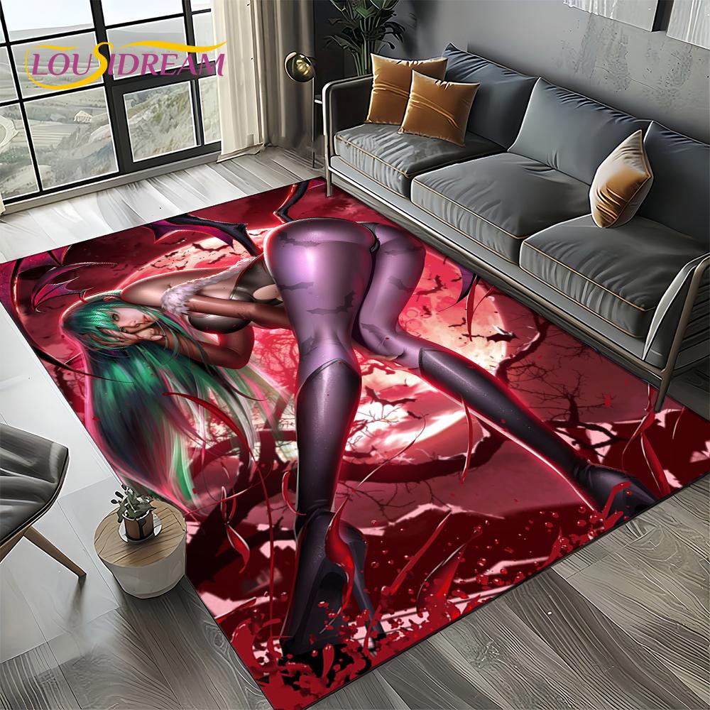 3D Sexy Lace Beauty Girl Lady Cartoon Anime Character Carpet Rug for Living Room Bedroom Home Sofa Decoration,Non-slip Floor Mat
