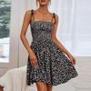 Women's Summer Printed A-Line Midi Slip Dress