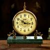 Household Clock Pendulum  Desktop Desk Clock Marble Light Luxury Retro American and European Clock Ornament
