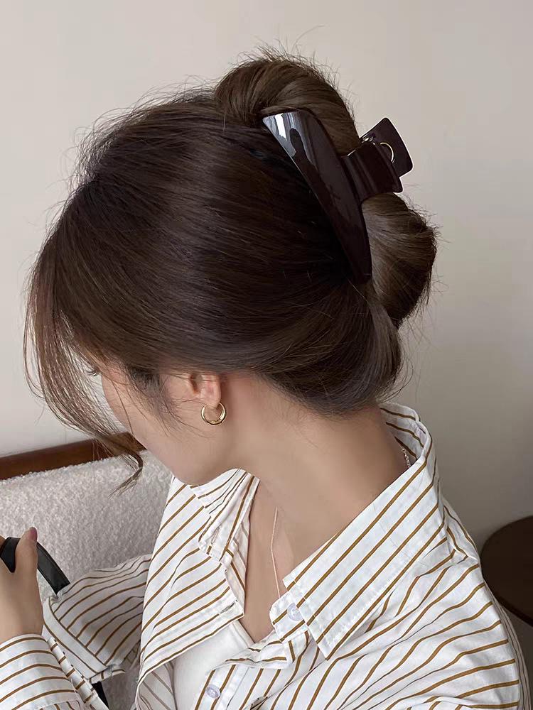 2025 Leopard Print High-End Large Shark Hair Clip for Women