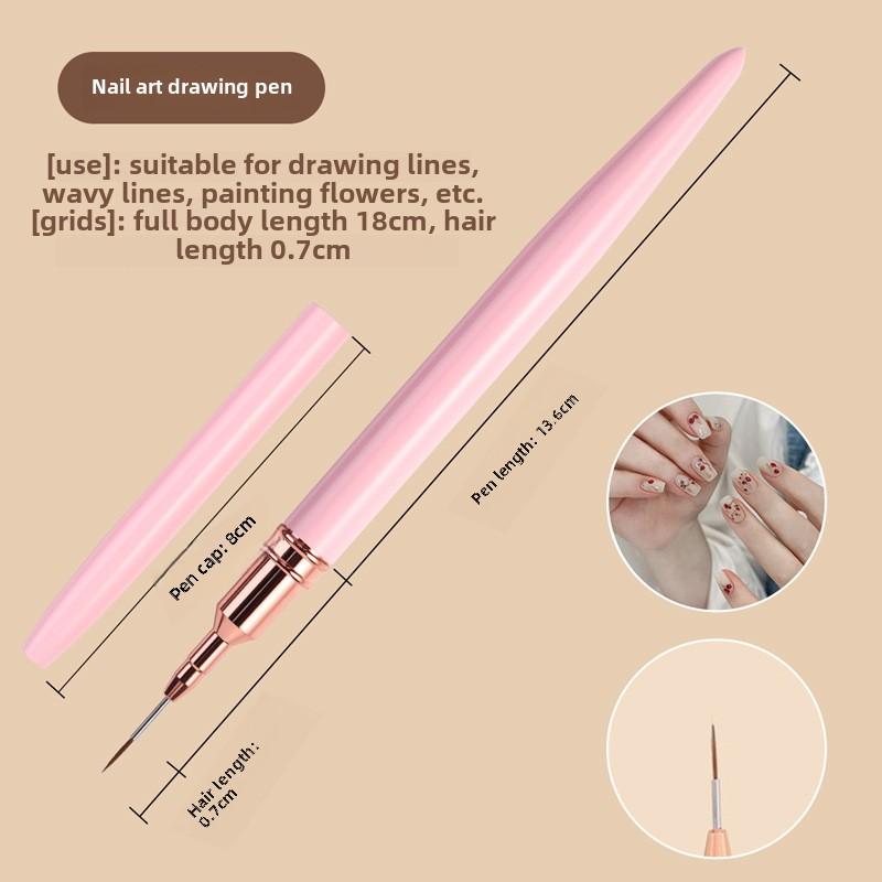 

Профессиональный набор кистей для подводки ногтей 5 размеров Набор инструментов для рисования точками 7mm розовый