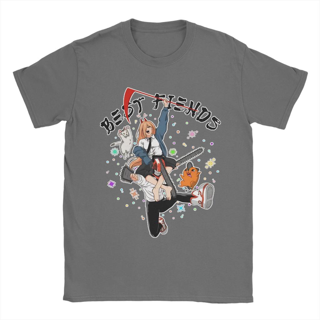 Makima Reze Vintage Anime T Shirts Men Pure Cotton Creative T-Shirt O Neck  Tees Short Sleeve Clothes New Arrival