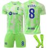 Youth and Children Adult Football Kit Sports Training Jersey Set with Socks 24/25 Barcelona Second Away Game