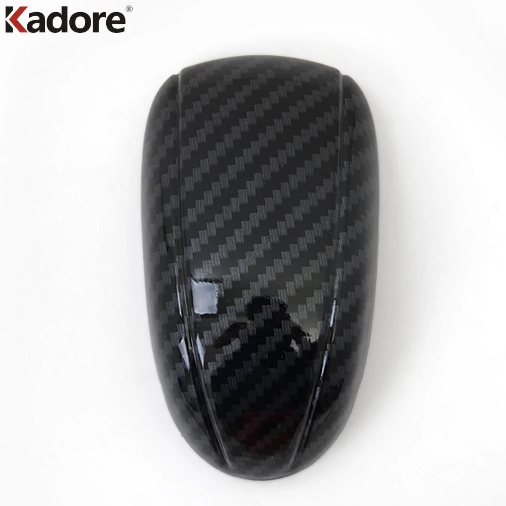 Car Gear Shift Knob Head Cover Trim For Mitsubishi Eclipse Cross 2017 2018 Carbon Fiber Interior Accessories AT Model
