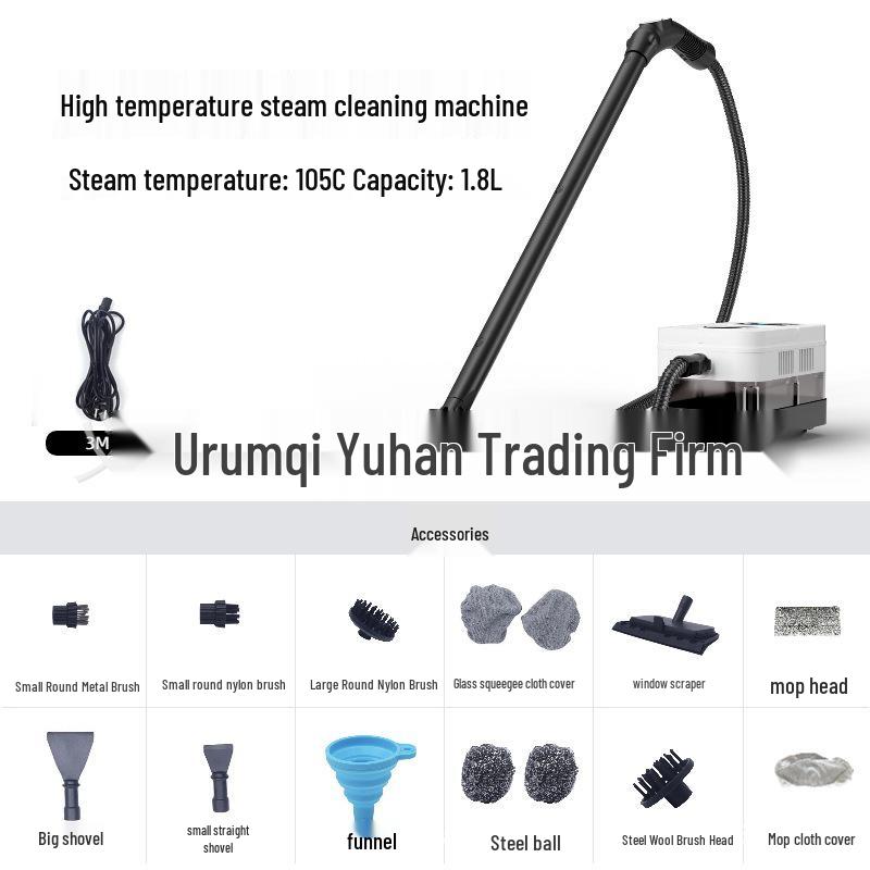Hochtemperatur-Hochdruck-Dampfreiniger mit Universalrädern und dualer Temperaturregelung für die Küchenreinigung