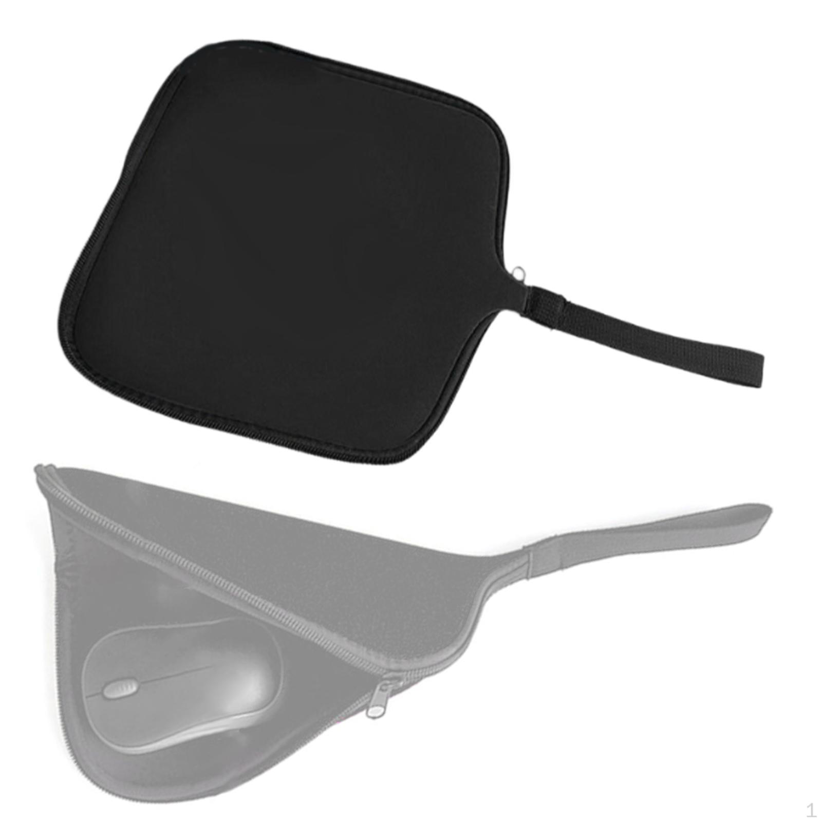 

Коврик для мыши Дорожный чехол для переноски Многоцелевой защитный чехол для хранения мышей для офиса чёрный