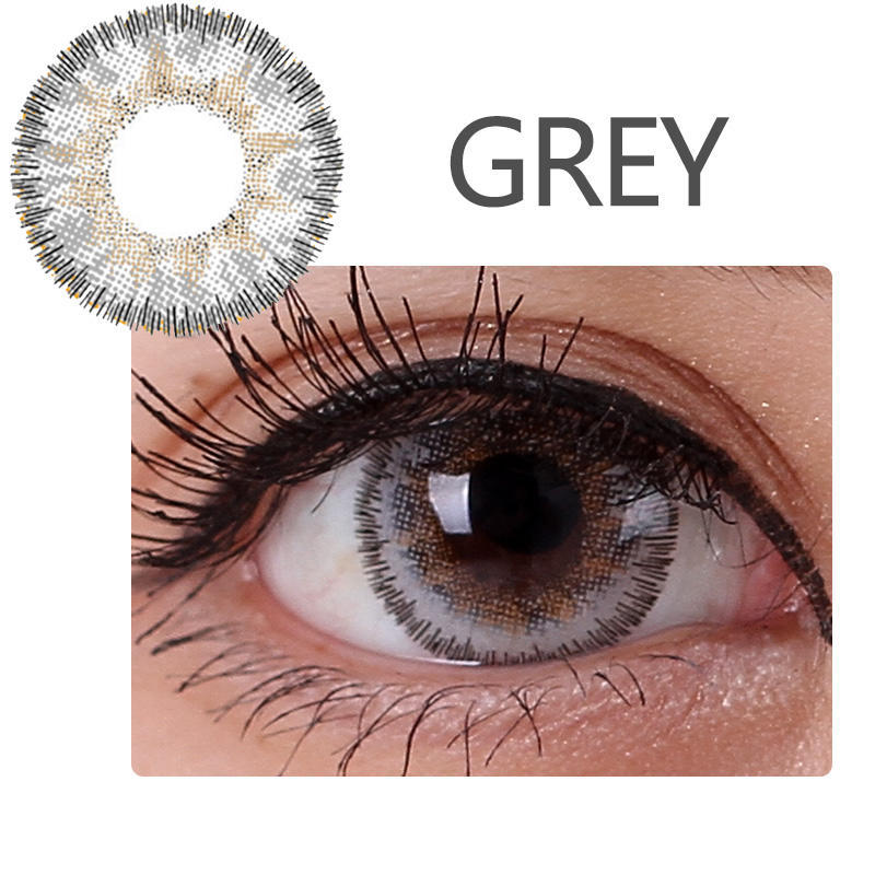 Очаровательный макияж глаз Красочные контактные линзы коричневый — фото 18