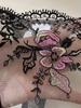 Lace-Cutout Transparent Sexy Lingerie Set with Embroidered Mesh Panties
