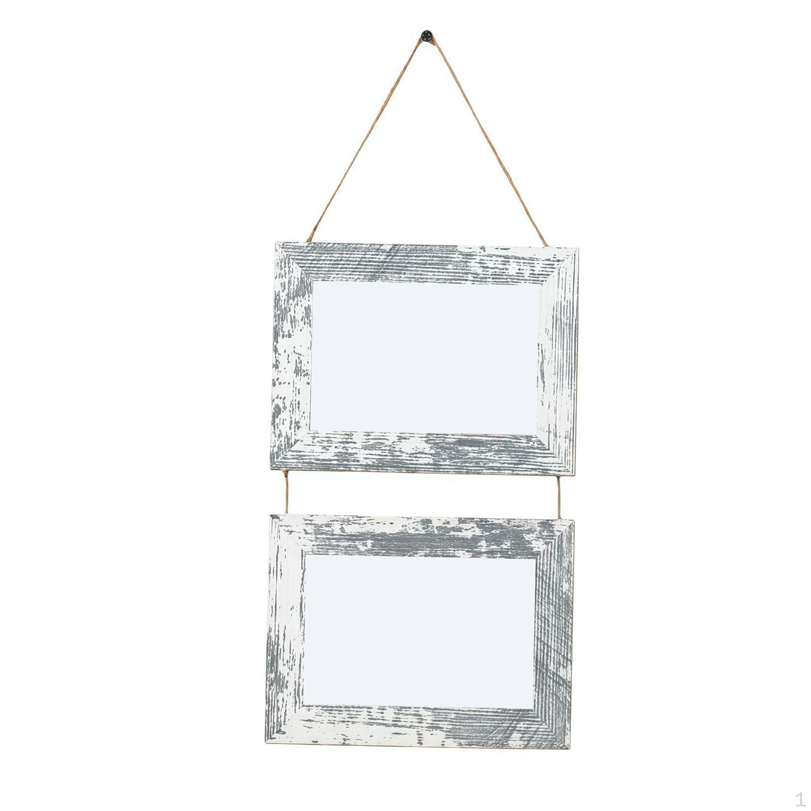 Hanging Picture Frame with Rope Housewarming Gift Retro Vertical Photo 4x6 for Kitchen 2 Opening