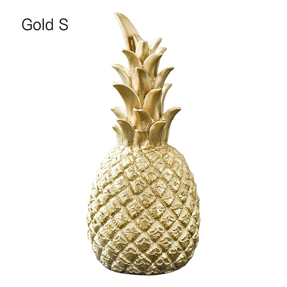 Resin Gold Pineapple Resin Ornament Golden Fruit Decorative Figurine  Entryway Table Layout Accent S
