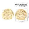 SHIXIN Exaggerated Glossy Large Round Stud Earrings for Women Punk Geometry Irregular Gold Color Earrings Fashion Party Jewelry