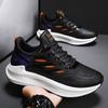 Men's Versatile Casual Leather Surface Waterproof Youth Running Anti Slip Shock-absorbing Sports Height Increasing White Dad Shoes
