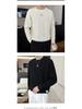 Men's Waffle Sweatshirt - Fleece-Lined, Loose Fit, Warm Autumn/Winter Trendy Top