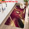 Queensland Maroons Custom Name Flannel Rug Kitchen Mat Non Slip Floor Carpet Personalized Home Decor