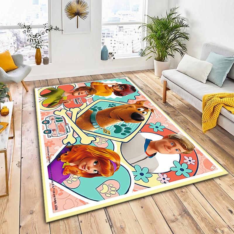 Halloween cartoon comedy adventure movie Scooby-Doo carpet is suitable for living room and bedroom doormats office balcony decorative carpet V5