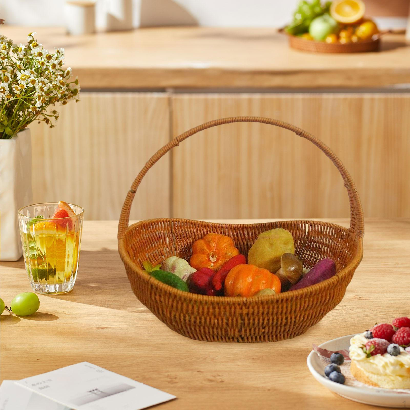 Кухонная корзина из имитации ротанга Многоцелевая Детскаяs Игрушка для ванной Легкая Легко чистить Length 26cm 1100₽