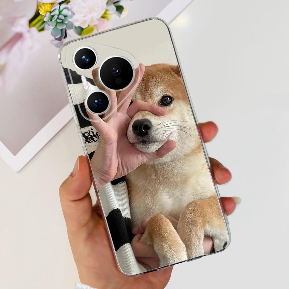 Für Huawei Pura 70 Hülle Niedliche Cartoon Bemalte Abdeckung Klare Silikon Handyhülle Für Huawei Pura 70 Pro Plus Pura70 Pro + Weiche Hülle