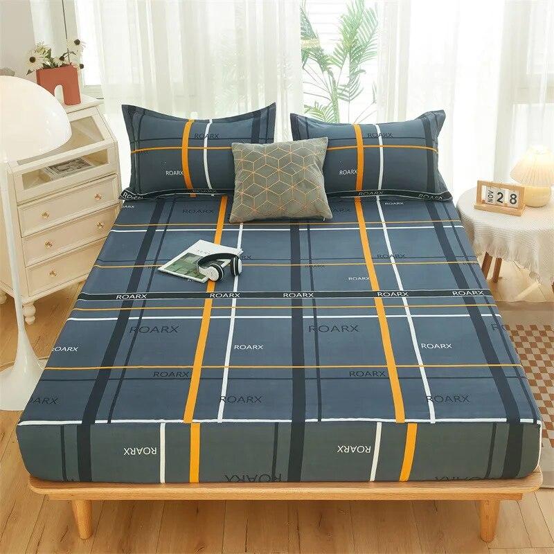 Double Bed Fitted Sheet Quilting Bedspread On The Bed Woven Air-Permeable Mattress Cover Single Bed Cover Bed with Pillowcases