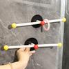 1Pcs Wall Mounted Towel Rack Punch Free Saving Space Shoes Rack Waterproof Bath Towel Hanger Bathroom