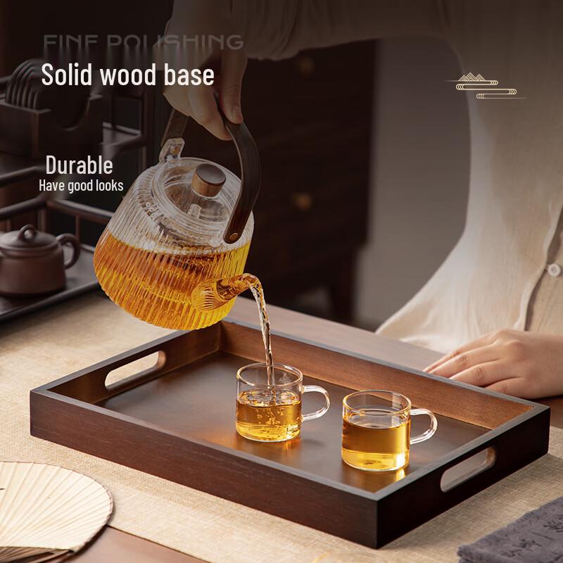 Bamboo Wooden Rectangular Tea Tray