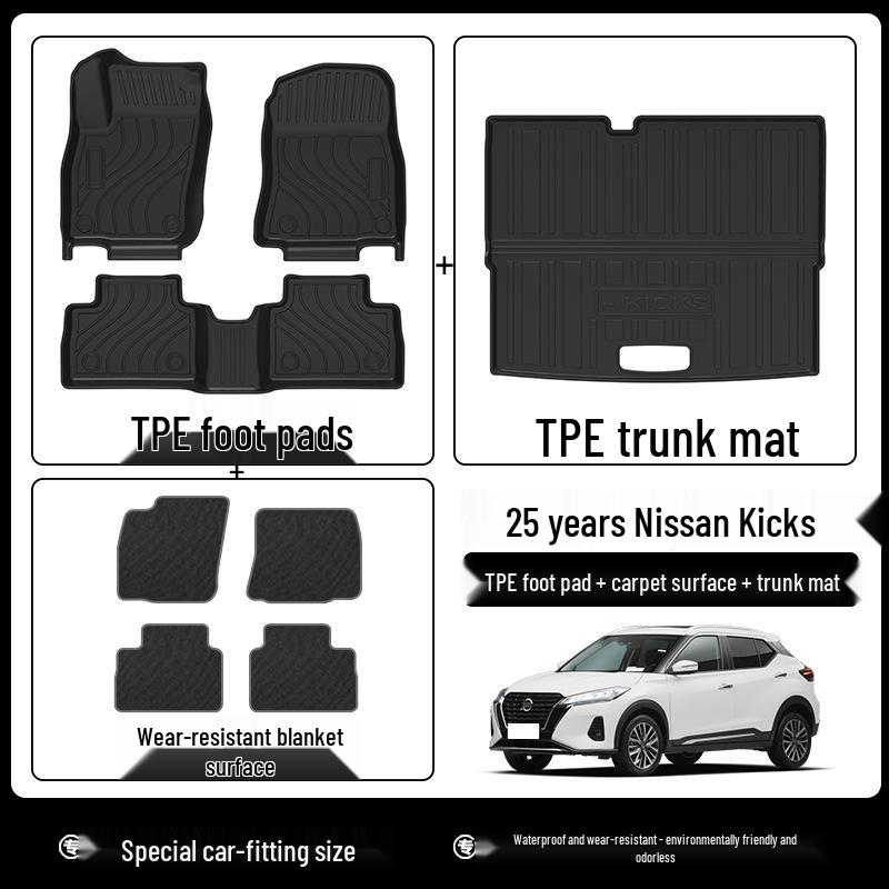 Przyjazna dla środowiska wodoodporna mata do bagażnika TPE dla Nissan KICKS 2017-2023