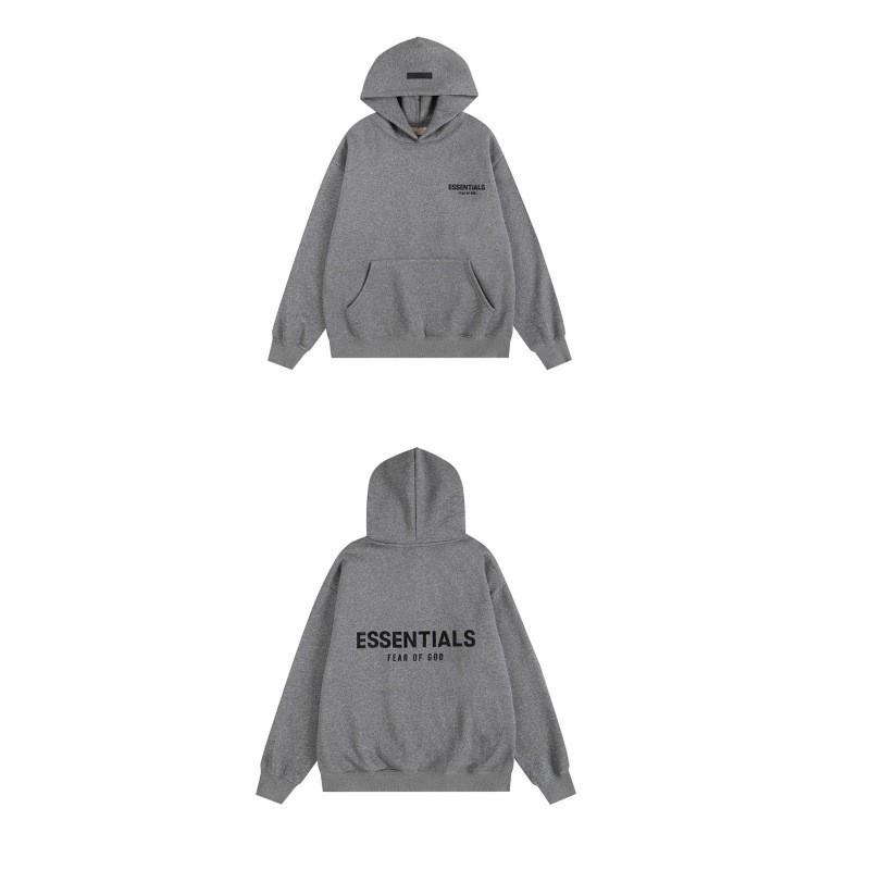 FEAR OF GOD ESSENTIALS Flocked Letter Hoodie Loose Fit Fleece Sweatshirt Men Women
