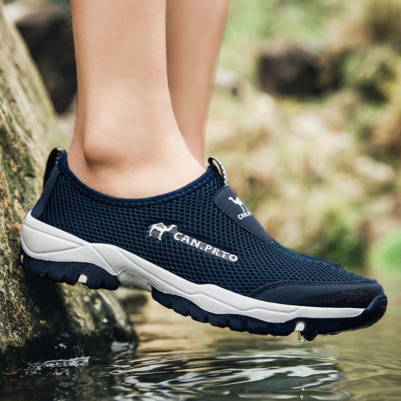 Herrenschuhe Mesh Freizeitschuhe Sommer Outdoor Sneaker Sport und Freizeit Herren Rutschfeste Kletterschuhe Atmungsaktive Herren