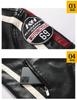 Men's Color Block PU Leather Jacket with Fleece Lining, Motorcycle Racing Style