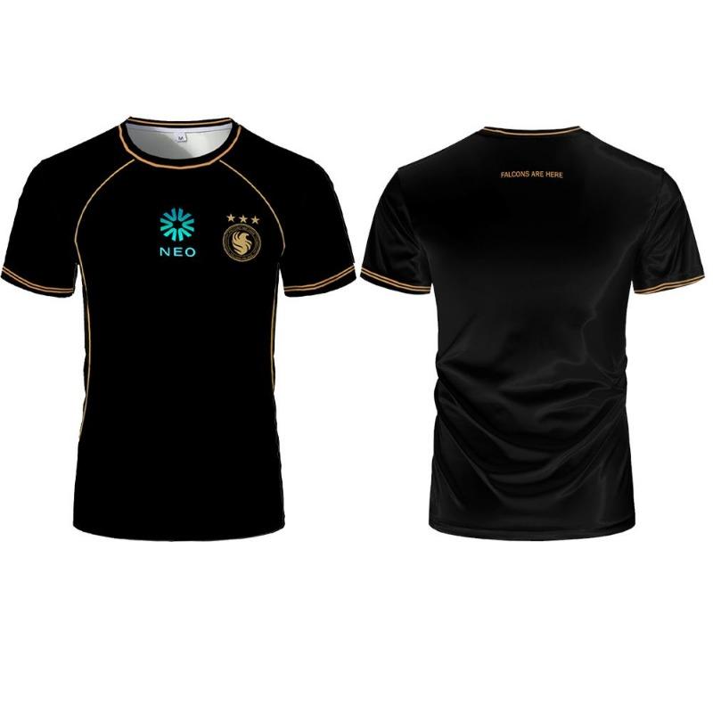 Team Falcons Trikot NiKo M0NESY Tägliche Trainingskleidung Fan Sommer Atmungsaktiv Rundhals T-Shirt