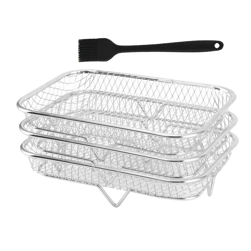 Air Fryer Universal Accessories Non-Stick Airfryer Tray Wire Rack Basket Kitchen Gadgets Multipurpose for Baking Cooking Tool