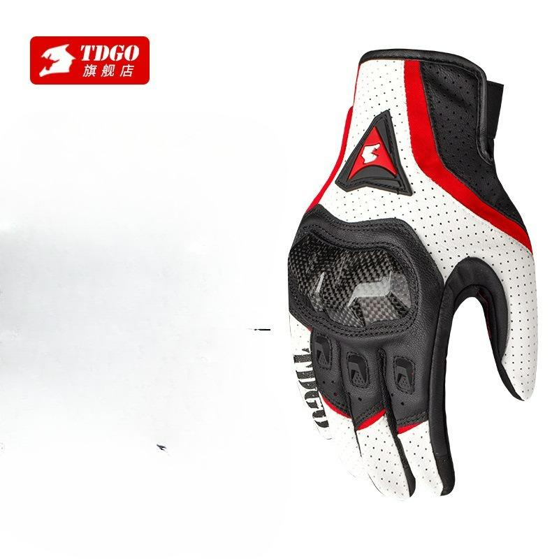 Motorcycle Riding Gloves Four Seasons Summer Unisex Carbon Fiber Touchscreen Shockproof Breathable Motorcycle Rider Gloves