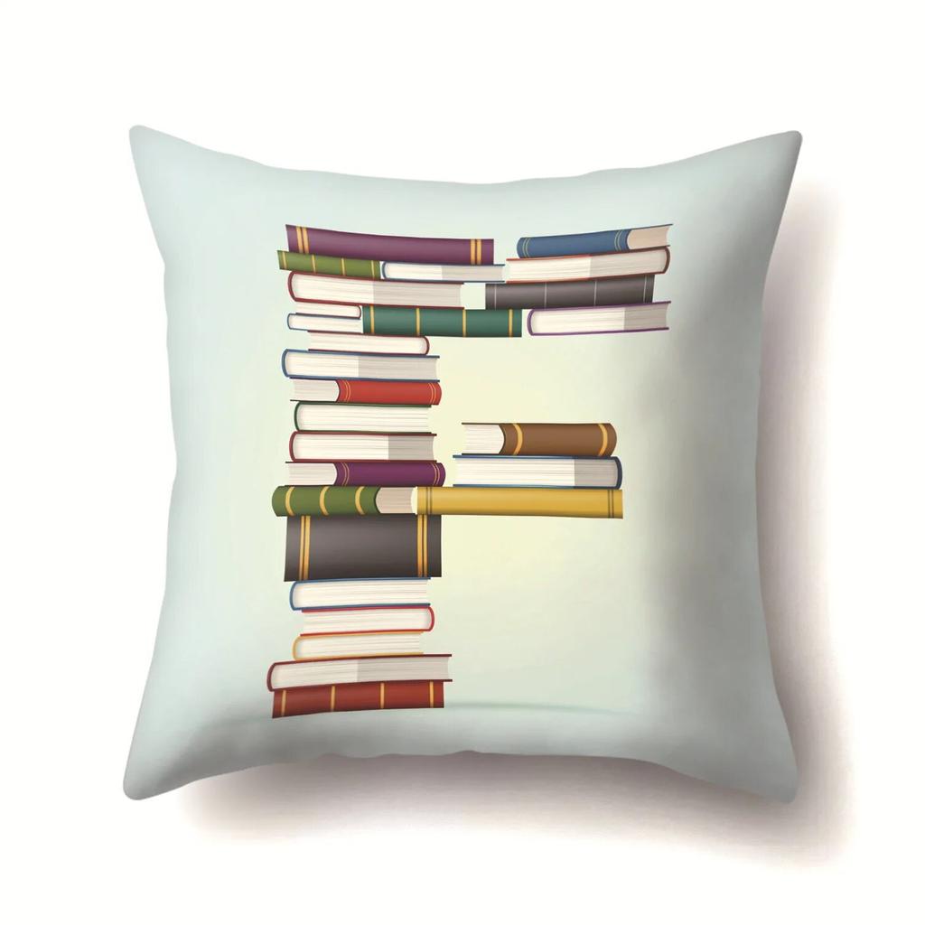 Bedroom Living Room Sofa Pillow Library Cushion Cover Creative English Alphabet Pillowcase