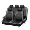 Set of 9 Universal Synthetic Leather Car Seat Covers, Car Interior Accessories, SUV Vehicle, Grey