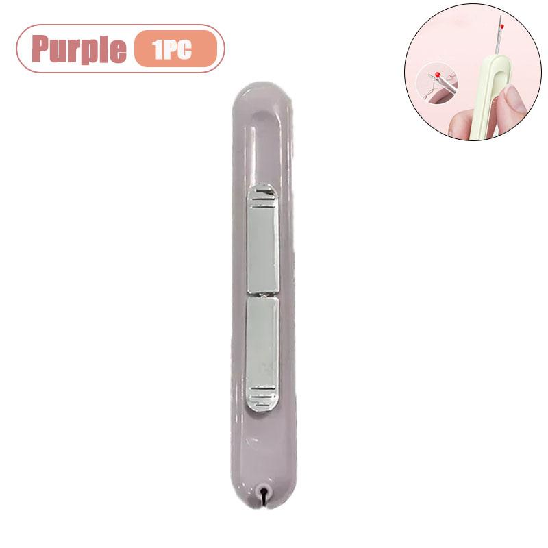 2 in 1 Easy Threader Sewing Needle Threading Tool for Elderly Multifunction Hand Sewing Tool with Built-in Thread Cutter Ripper