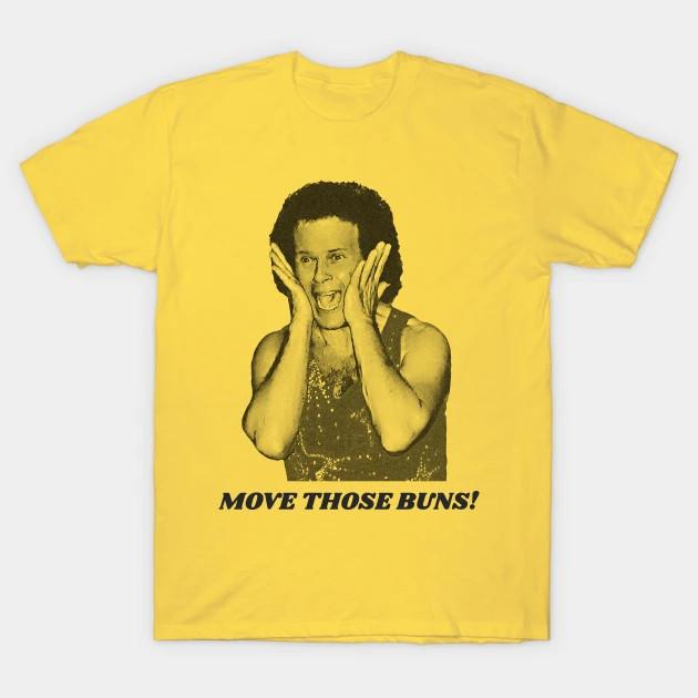Richard Simmons - Move Those Buns S-235XL Yellow All Size T Shirt Unisex T-Shirt