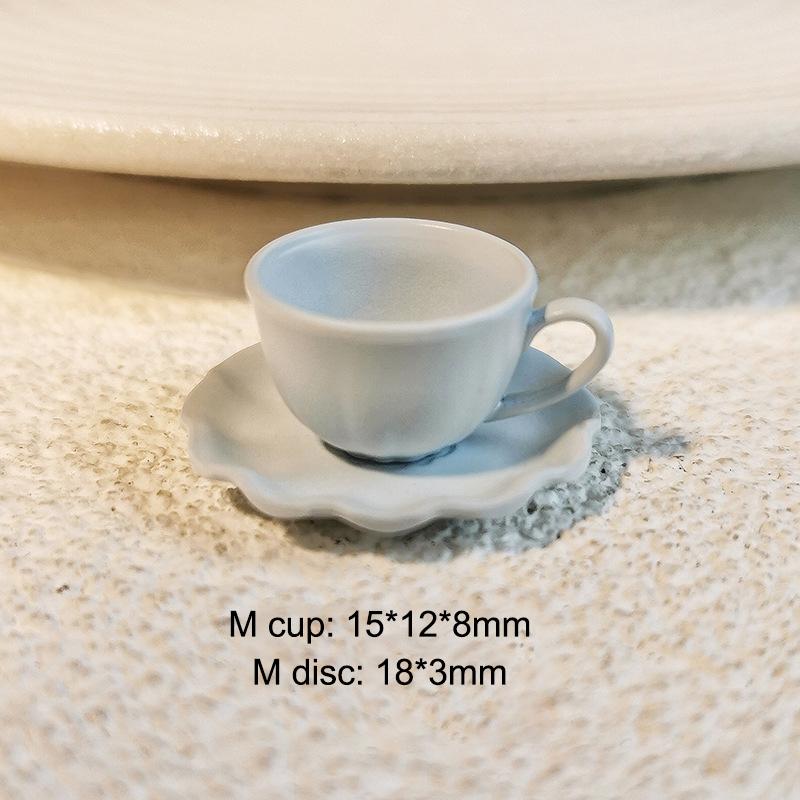 2Pcs Mini Cup Drinks Model Toys Miniature Dollhouse Dessert Latte Coffee Mug Dish Set Doll Accessories Kids Gift