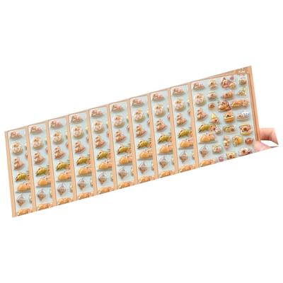 Aufgepuffte Stickerbögen Dekorativer Sticker Niedlicher Kleiner Sticker für Kinder & Erwachsene, Wiederverwendbarer Winziger Sticker für Scrapbooking