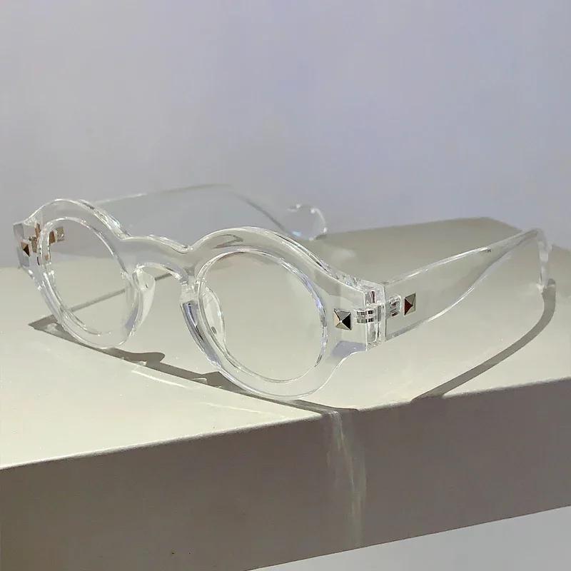 Vintage Round Frame Fashionable Men's Glasses New Outdoor Personalized Wide Edge with Myopia Sunglasses Gafas De Sol Para Hombre