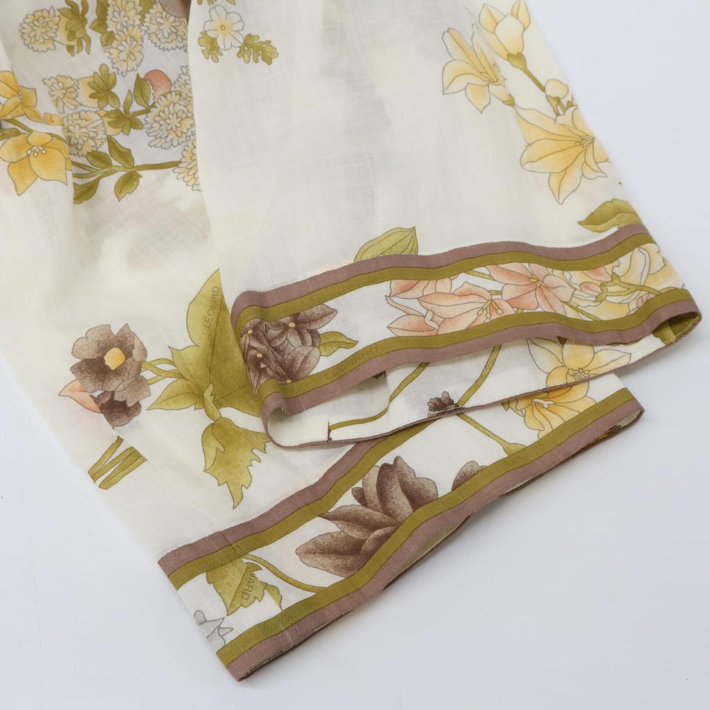 LEONARD Ivory floral blouse tops 36 beigeUsed