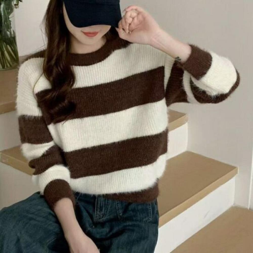 Navava Daily Soft Round Neck Long Sleeve Knit Top Nk3325