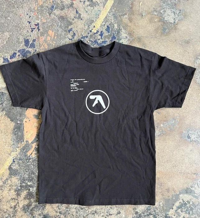 Черная винтажная футболка Aphex Twin, Музыкальная футболка унисекс S