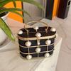 Metal Birdcage Hollow Bucket Bag Shiny Not Glittering Rhinestone Premium Pearl Portable Dinner Bag