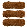 3 Skeins Chenille Yarn Soft Blanket Yarn Polyester Velvet Fancy Fluffy Yarn Knitting for Crochet Weaving Scarf, White