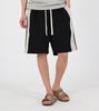 Beoteunseoul Side Stripe Bermuda Sweatpants (Black)