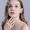 925 Sterling Silver Clip Earrings For Women Clear Zircon Gemstone Earrings Trend Solitaire Wedding Engagement Fine Jewelry